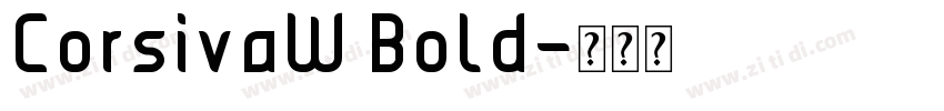 CorsivaW Bold字体转换
